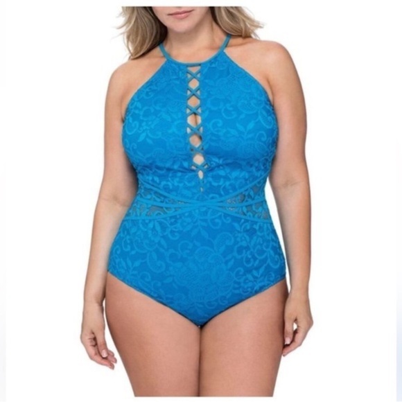 NWT Gottex Lycra Extra Light Lace Swim 22W